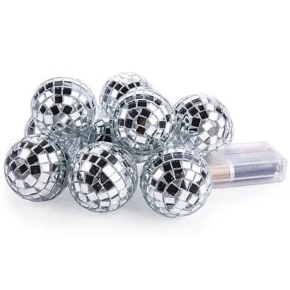 Christian Siriano Led Silver Disco Ball String Lights with 10 Bulbs NWT